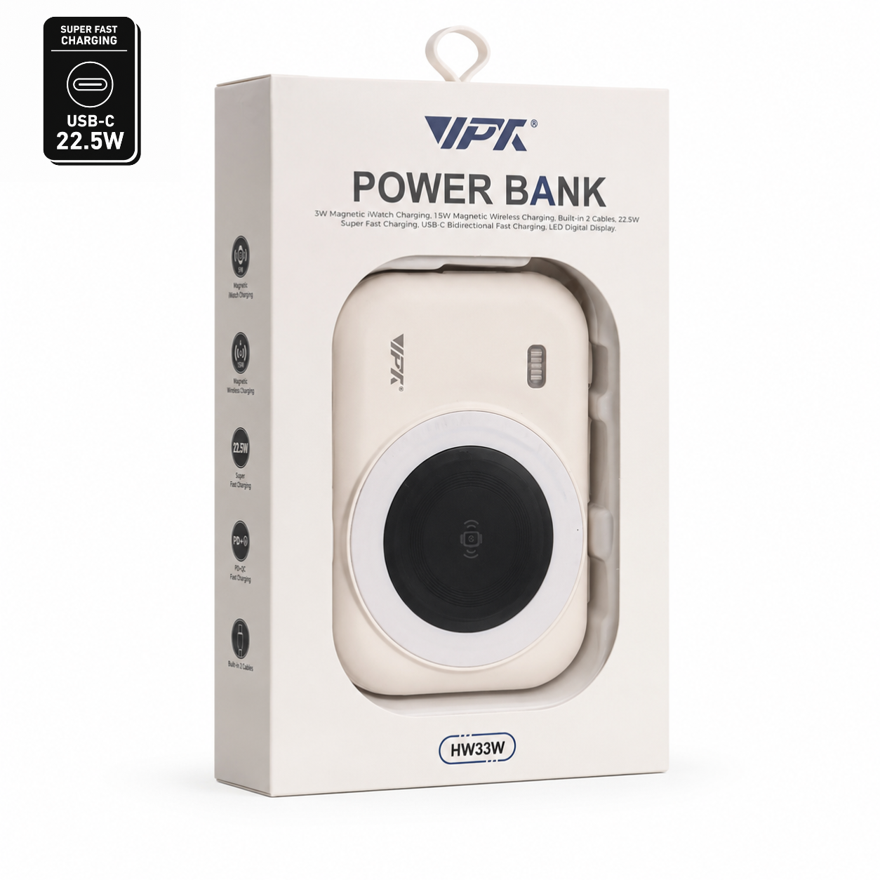  Power Bank Magnétique 22.5W VPK HW33W