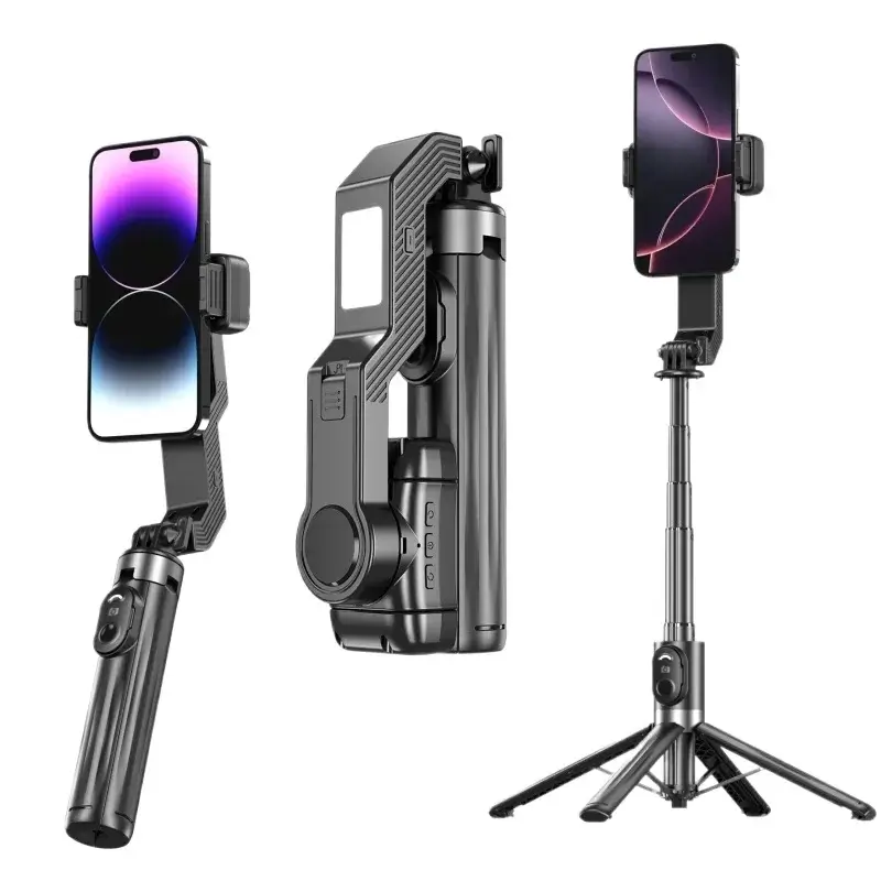 Stabilisateur Smartphone Q31 avec Trépied, LED & Télécommande